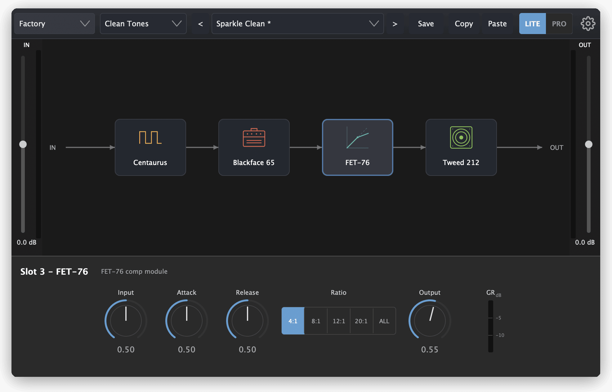 Twin-GTR — 96 kHz native guitar amp suite plugin UI